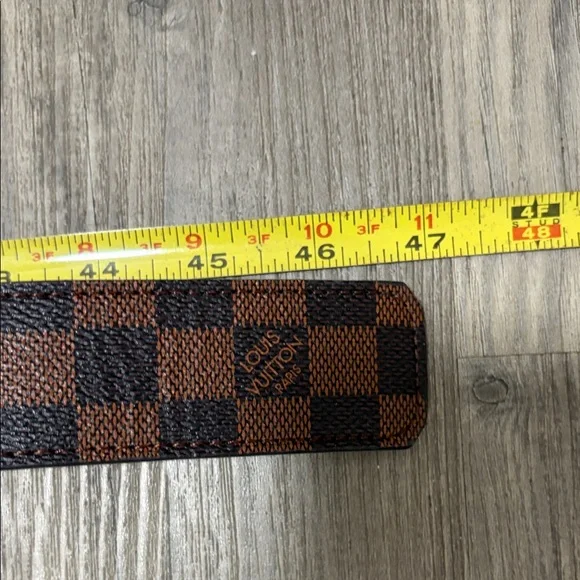 Louis Vuitton Black and Brown Checkered Men's Belt size 34-36 - Picture 4 of 4